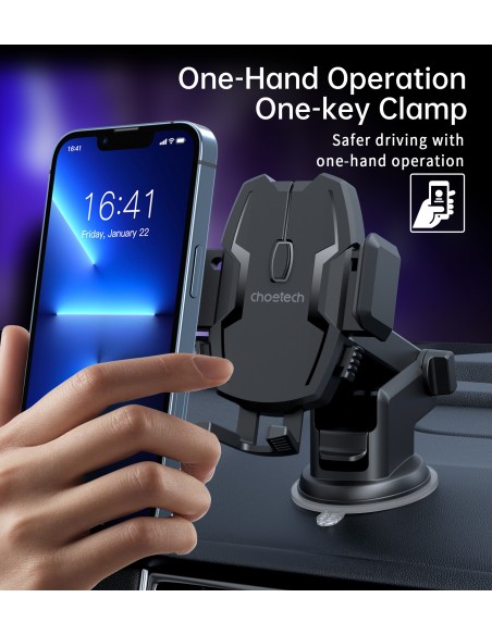 Automobilinis telefono laikiklis Choetech H043 juodas
