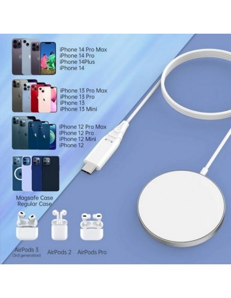 Įkroviklis belaidis Choetech T518-F MagSafe 15W baltas