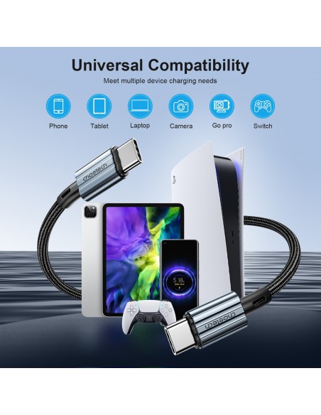 USB kabelis Choetech XCC-1015 USB-C to USB-C PD60W 2.0m juodas