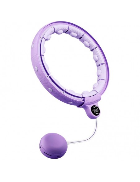 Masažuojantis gimnastikos lankas Reach Smart Hula Hoop TEZ1 violetinis