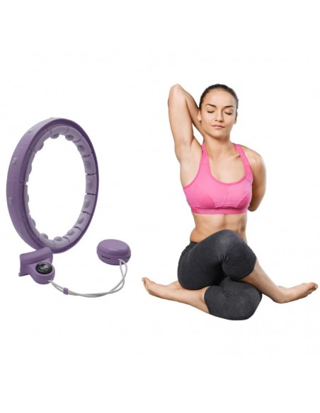 Masažuojantis gimnastikos lankas Reach Smart Hula Hoop TEZ1 violetinis