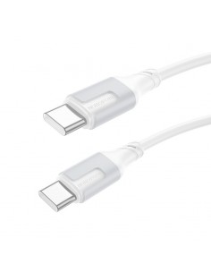 USB kabelis Borofone BX101 60W USB-C to USB-C 1.0m baltas