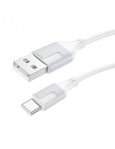 USB kabelis Borofone BX101 USB-A to USB-C 1.0m baltas
