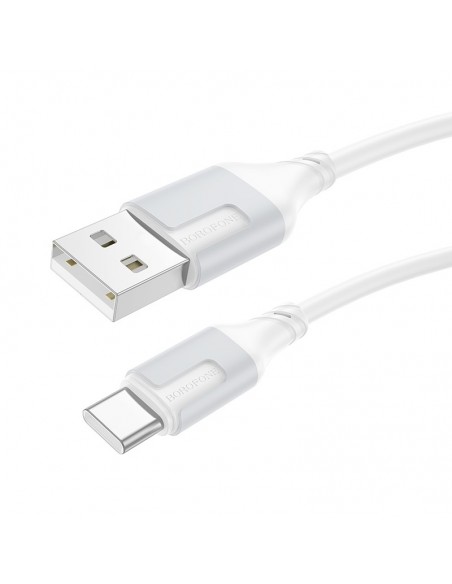 USB kabelis Borofone BX101 USB-A to USB-C 1.0m baltas