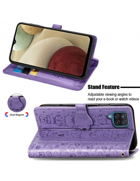 Dėklas Cat-Dog Samsung A155 A15 4G/A156 A15 5G violetinis