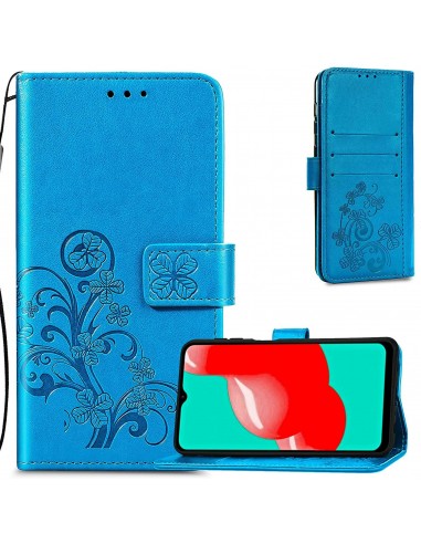 Dėklas Flower Book Samsung A155 A15 4G/A156 A15 5G mėlynas