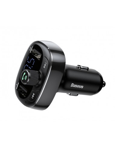Transmiteris Baseus T-Typed S-09 Bluetooth MP3 grotuvas/FM bangų moduliatorius (laisvų rankų įranga,microSD,LCD,2xUSB Quick 