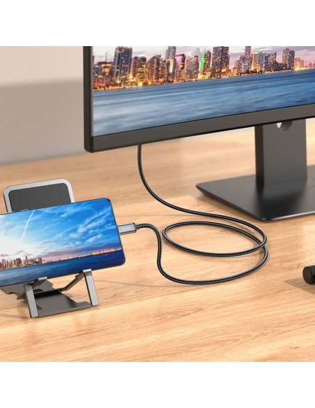 Adapteris Hoco UA27 USB-C to HDMI pilkas