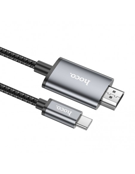 Adapteris Hoco UA27 USB-C to HDMI pilkas