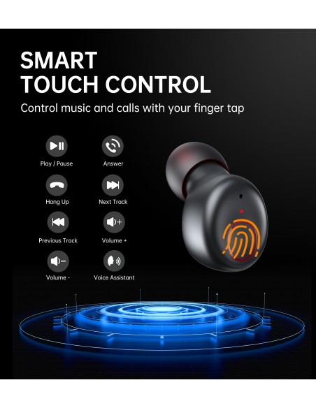 Belaidės ausinės Choetech BH-T16 Hi-Fi Bean TWS juodos