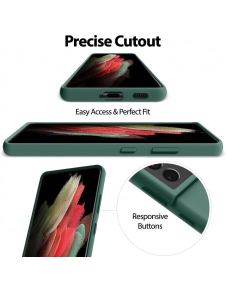 Dėklas Mercury Silicone Case Samsung A556 A55 5G tamsiai žalias