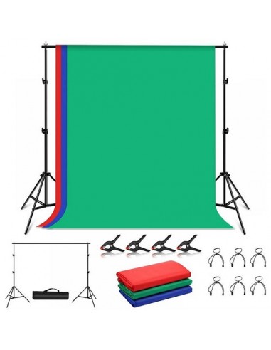 Fotografavimo fonų ir stovų rinkinys 2x2m, RGB