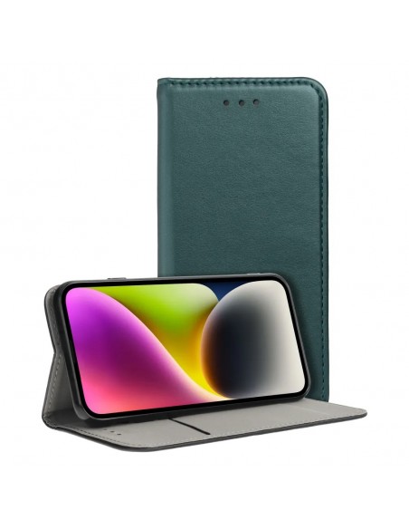 Dėklas Smart Magnetic Samsung A556 A55 5G tamsiai žalias