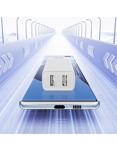 Įkroviklis Awei C15-EU 2xUSB-A 10W baltas