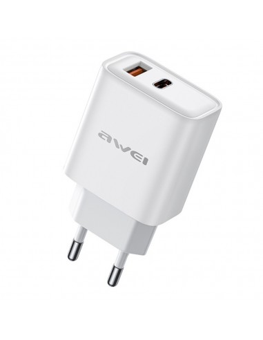 Įkroviklis Awei PD81-EU USB-A/USB-C baltas