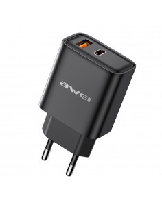 Įkroviklis Awei PD81-EU USB-A/USB-C juodas