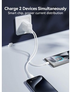 Įkroviklis Joyroom JR-TCF21 USB-C/USB-A PD20W baltas 2