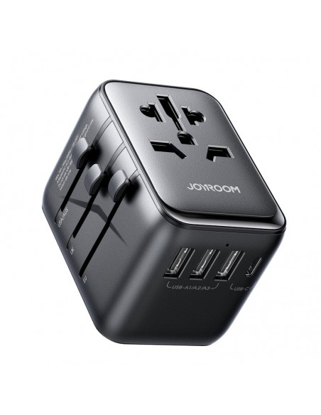 Universalus kelioninis įkroviklis Joyroom JR-TCW01 3xUSB-A/USB-C juodas