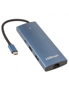 Adapteris USB Type-C - HDMI, LAN, 3x USB Type-A, 1x USB Type-C, PD100W, SD+TF