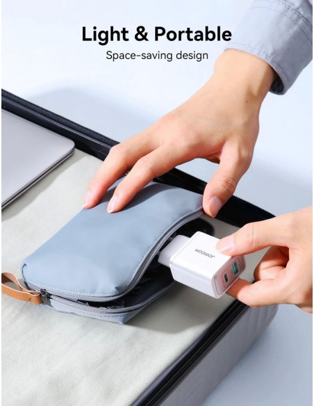 Įkroviklis Joyroom JR-TCF15 USB-C/USB-A 30W baltas
