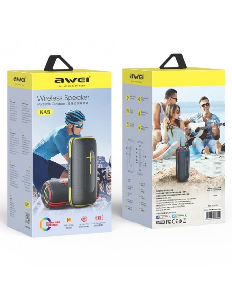 Bluetooth nešiojamas garsiakalbis Awei KA5 20W juodas