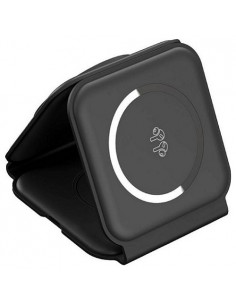 Belaidis įkroviklis CHOETECH, 15W, 3in1, magnetinis, lankstomas, juodas