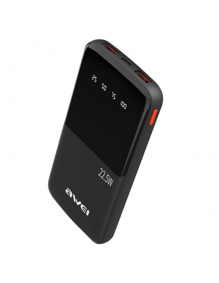Išorinė baterija Power Bank Awei P10K 22.5W 10000mAh juoda