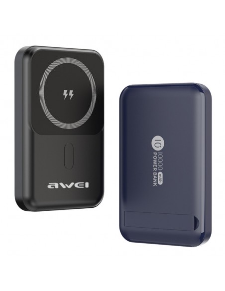 Išorinė baterija Power Bank Awei P139K 22.5W Magnetic Wireless 10000mAh juoda