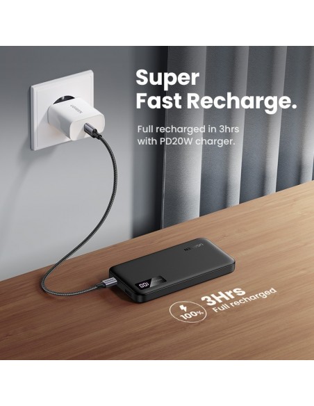 Išorinė baterija Power Bank Ugreen PB311 20W 10000mAh (25742) juoda