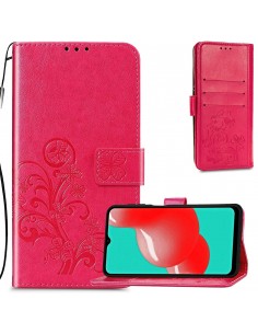 Dėklas Flower Book Samsung A165 A16 4G/A166 A16 5G rožinis-raudonas
