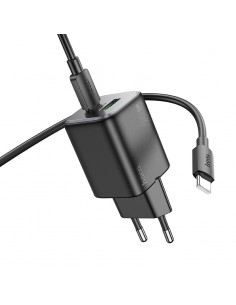 Įkroviklis Hoco N41 USB-A/USB-C PD20W+QC3.0 + USB-C to USB-C cable 1.0m juodas 2