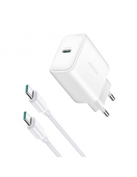 Įkroviklis Joyroom JR-TCF24 USB-C PD30W + USB-C to USB-C cable 1.0m baltas