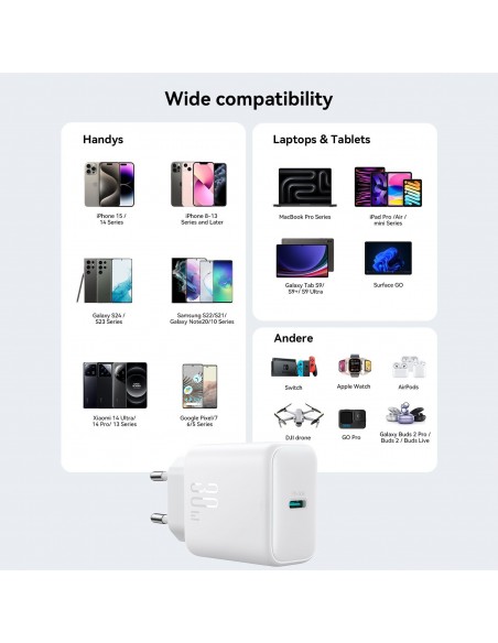 Įkroviklis Joyroom JR-TCF24 USB-C PD30W baltas