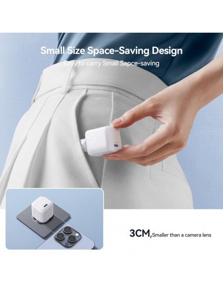 Įkroviklis Joyroom JR-TCG08 USB-C GaN PD20W baltas