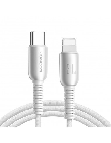 USB kabelis Joyroom S-A51 USB-C to Lightning 30W 1.2m pilkas