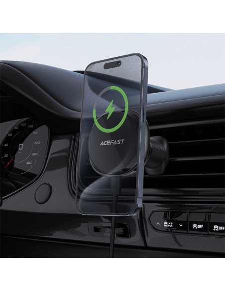 Automobilinis laikiklis-įkroviklis Acefast D31 MagSafe 15W juodas