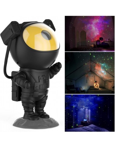 LED 3D galaktikų ir žvaigždžių projektorius Reach Astronaut, juodas