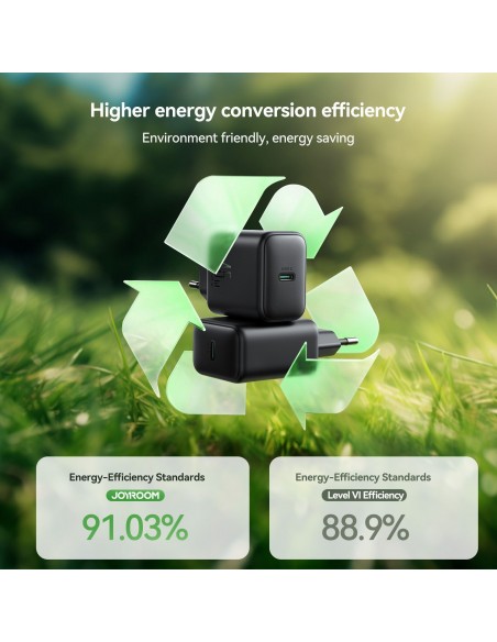 Įkroviklis Joyroom JR-TCG13 45W GaN USB-C juodas