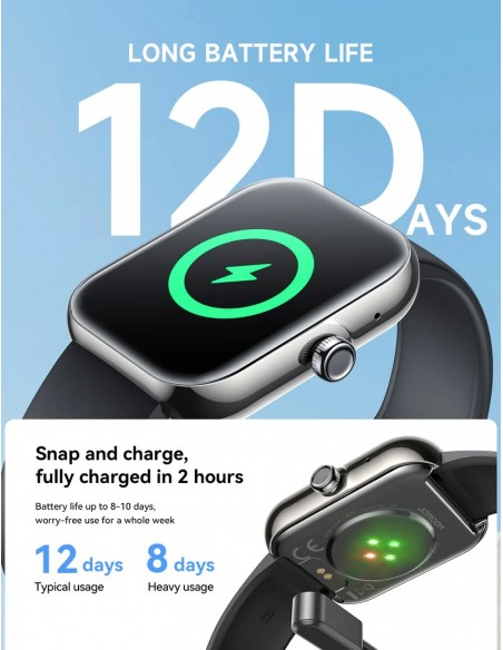 Išmanusis laikrodis Joyroom JR-FT5 Plus Fit-Life Series Smart Watch (Answer/Make Call) juodas