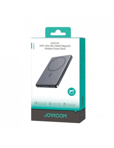 Išorinė baterija Power Bank Joyroom JR-PBM08 20W Magnetic Wireless 5000mAh Space Grey