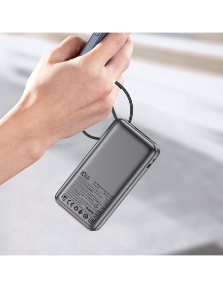 Išorinė baterija Power Bank Acefast M7-10000 PD30W With Cable 10000mAh juoda