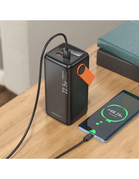 Išorinė baterija Power Bank Borofone BJ66A 22.5W+PD20W 50000mAh juoda