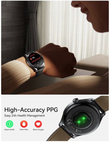 Išmanusis laikrodis Joyroom JR-FC2 Pro Classic Series Smart Watch (Make/Answer Call) Moonlight Silver