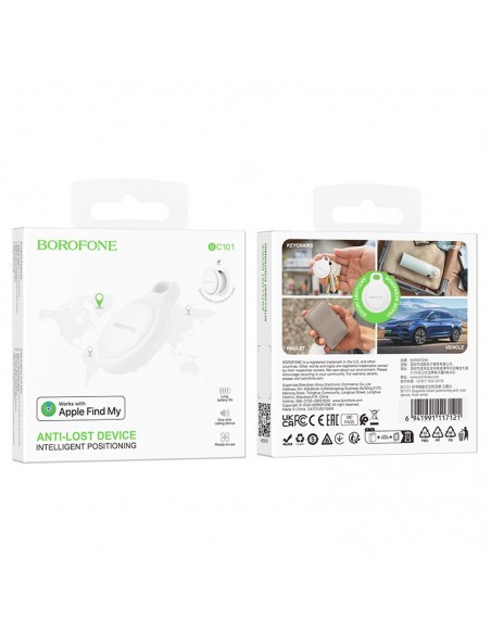 Daiktų ieškiklis Borofone BC101 Anti-Lost Device baltas