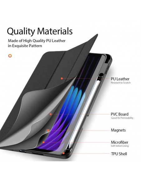 Dėklas Dux Ducis Domo Xiaomi Pad 7/Pad 7 Pro juodas