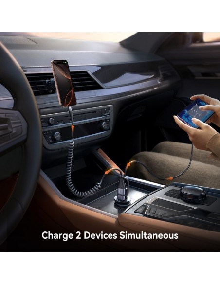 Automobilinis įkroviklis Joyroom JR-CCN16 USB-A/USB-C 15W juodas