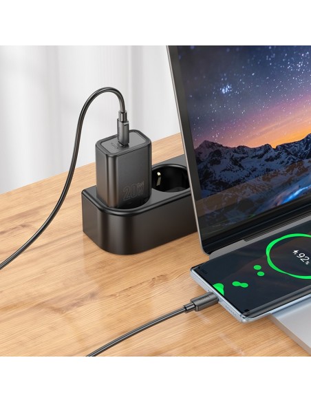 Įkroviklis Hoco N60 20W GaN USB-C juodas