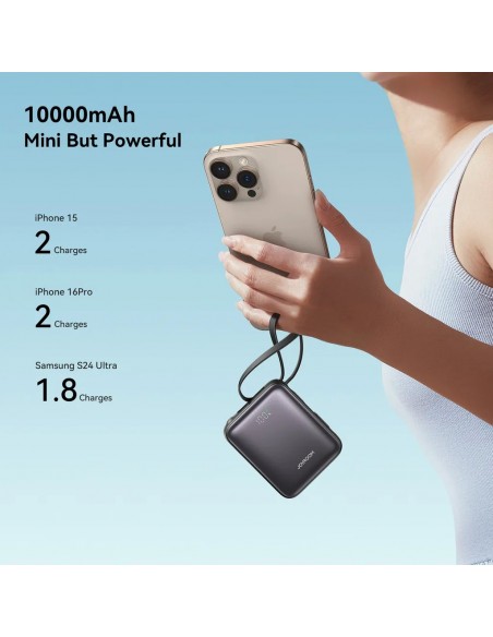 Išorinė baterija Power Bank Joyroom JR-PBF27 22.5W Mini 10000mAh juoda