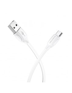 USB kabelis Borofone BX19 USB-A to MicroUSB 1.0m baltas