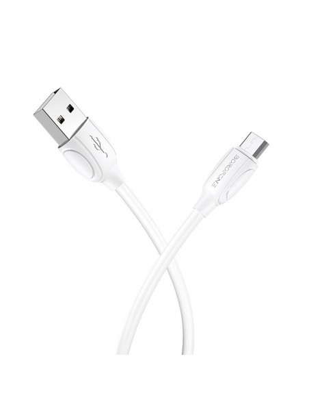 USB kabelis Borofone BX19 USB-A to MicroUSB 1.0m baltas